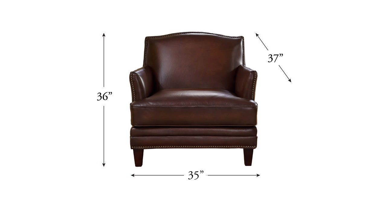 Oxford Leather Sofa Collection, Caramel Brown